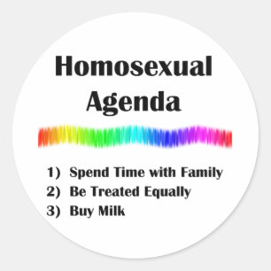 Homoseksuele Agenda Ronde Sticker