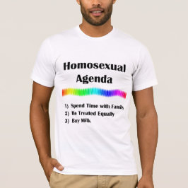 Homoseksuele agenda t-shirt