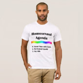 Homoseksuele agenda t-shirt (Voorkant volledig)