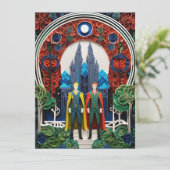 Homoseksuele bruiloft uitnodiging (Staand voorkant)