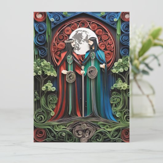 Homoseksuele bruiloft uitnodiging (Staand voorkant)