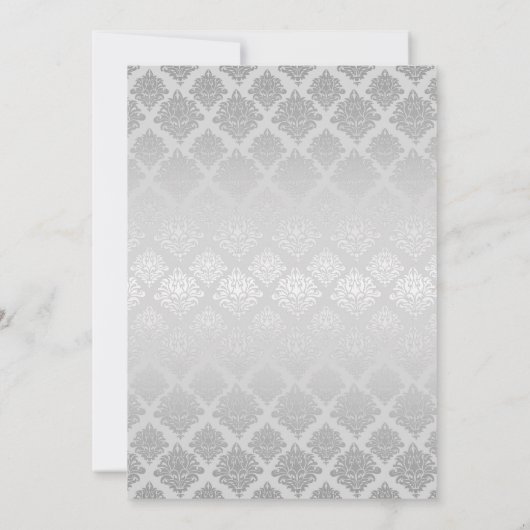 Homoseksuele Elegante Zilveren Trouw Uitnodiging (Achterkant)