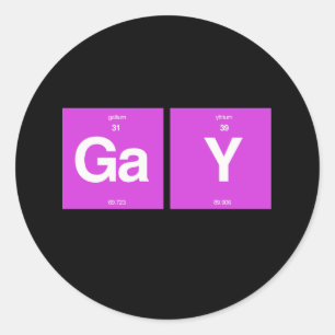 HOMOSEKSUELE ELEMENTEN RONDE STICKER