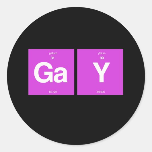 HOMOSEKSUELE ELEMENTEN RONDE STICKER (Voorkant)