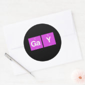 HOMOSEKSUELE ELEMENTEN RONDE STICKER (Envelop)