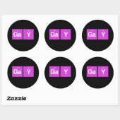 HOMOSEKSUELE ELEMENTEN RONDE STICKER (Vel)