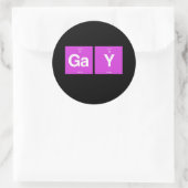 HOMOSEKSUELE ELEMENTEN RONDE STICKER (Tas)