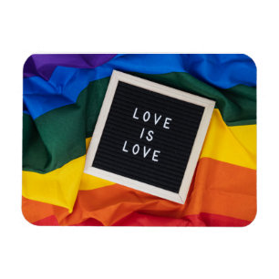 Homoseksuele Gay Art Love is Love Quottes LGBTQ Lo Magneet
