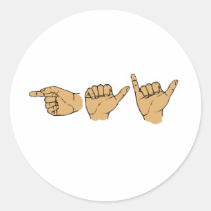 Homoseksuele Gebarentaal Ronde Sticker
