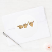 Homoseksuele Gebarentaal Ronde Sticker (Envelop)
