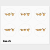 Homoseksuele Gebarentaal Ronde Sticker (Vel)