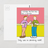 Homoseksuele humor de viertal Cartoon Briefkaart (Voorkant / Achterkant)