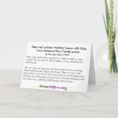 Homoseksuele Kaart met hond (Achterkant)