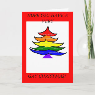 Homoseksuele kerst feestdagen kaart