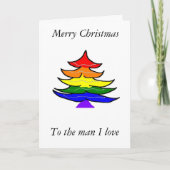 Homoseksuele kerstkaart feestdagen kaart (Voorkant)