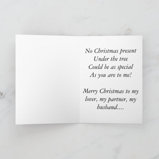 Homoseksuele kerstkaart feestdagen kaart (Binnen)