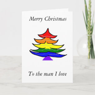 Homoseksuele kerstkaart feestdagen kaart