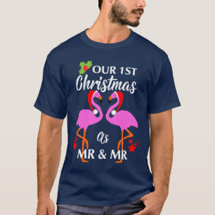 Homoseksuele koppels eerste kerst als Mr & Mr Grap T-shirt