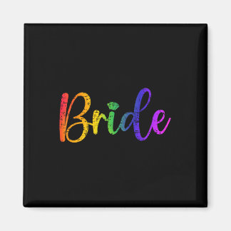 Homoseksuele Lesbische Lgbt Trouwfeest Bruid T-shi Magneet