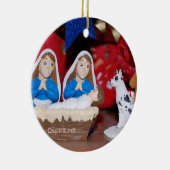 Homoseksuele/lesbische nationaliteit: kerstversier keramisch ornament (Rechts)