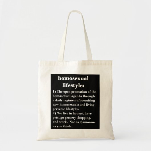 Homoseksuele Lifestyle Tote Bag (Voorkant)