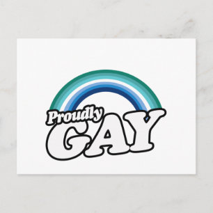Homoseksuele man en trots briefkaart