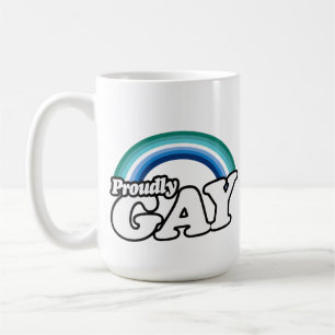 Homoseksuele man en trots koffiemok