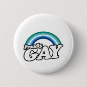 Homoseksuele man en trots ronde button 5,7 cm (Voorkant)