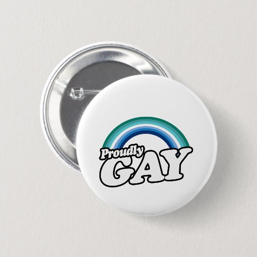 Homoseksuele man en trots ronde button 5,7 cm (Voorkant /achterkant)
