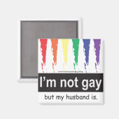 Homoseksuele man magneet vierkant (Voorkant / Achterkant)