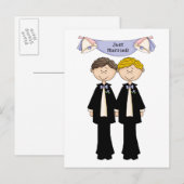  homoseksuele man trouwt gewoon met huwelijk aankondigingskaart (Voorkant / Achterkant)