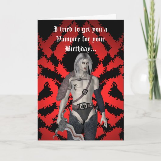 Homoseksuele mannelijke vampier kaart (Voorkant)