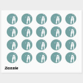 Homoseksuele Mannen bruiloft Ronde Sticker (Vel)