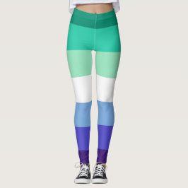 Homoseksuele Mannen Vlag Groen Blauw Paarse Wit Ge Leggings