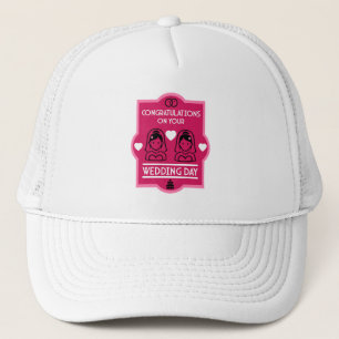 Homoseksuele meisjes trouwdag trucker pet