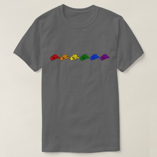 homoseksuele pride cowboy petten t-shirt (Design voorkant)