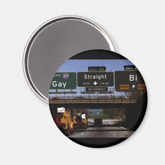 Homoseksuele/rechte/bi verkeersborden magneet (Voorkant / Achterkant)
