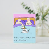 Homoseksuele trio Cartoon humor Briefkaart (Staand voorkant)