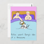 Homoseksuele trio Cartoon humor Briefkaart (Voorkant / Achterkant)