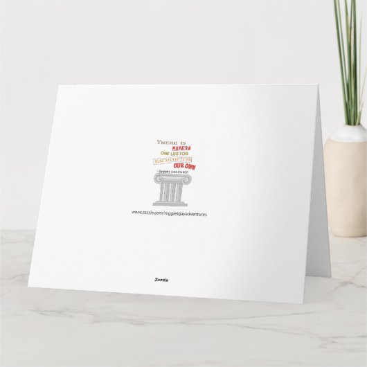 Homoseksuele verjaardag: overgave aan wensen kaart (Achterkant)