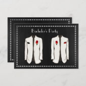 Homoseksuele vrijgezellenfeest uitnodiging met twe (Voorkant / Achterkant)