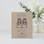 Homoseksuele Vrouwen Huwelijk Cartoon Bruidegoms P (Staand voorkant)