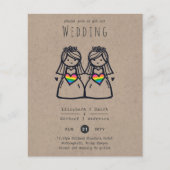 Homoseksuele Vrouwen Huwelijk Cartoon Bruidegoms P (Voorkant)