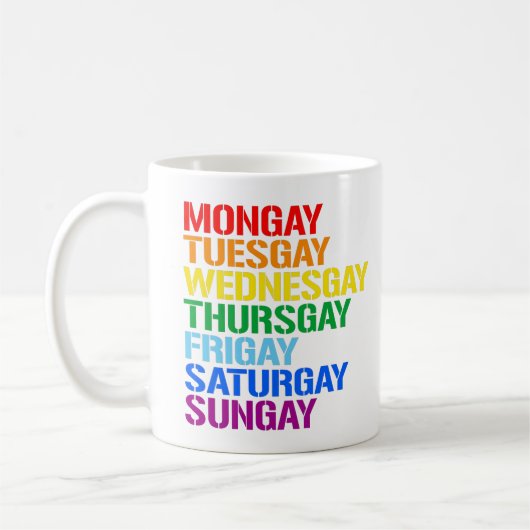 Homoseksuelen van de week koffiemok (Links)