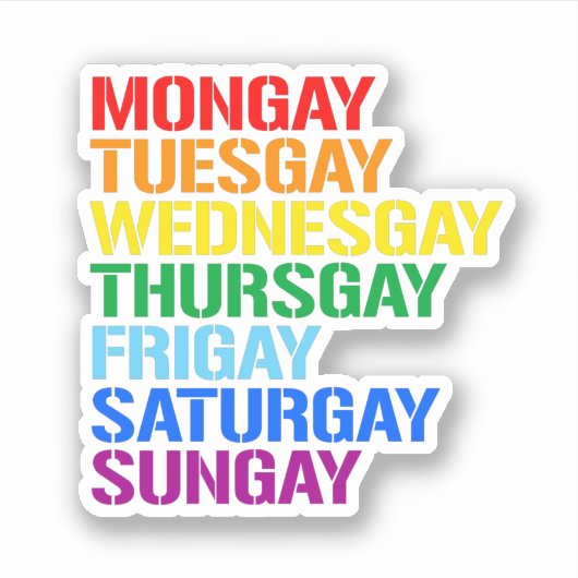 Homoseksuelen van de week sticker (Voorkant)
