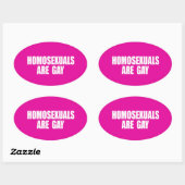 HOMOSEKSUELEN ZIJN HOMO OVALE STICKER (Vel)