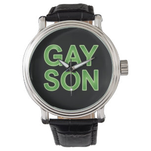 Homosexuele Zoon Grappig LGBTQ Pride Horloge