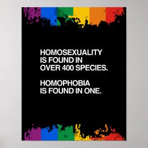HOMOSEXULITEIT WORDT GEVONDEN BIJ 400 SOORTEN POSTER