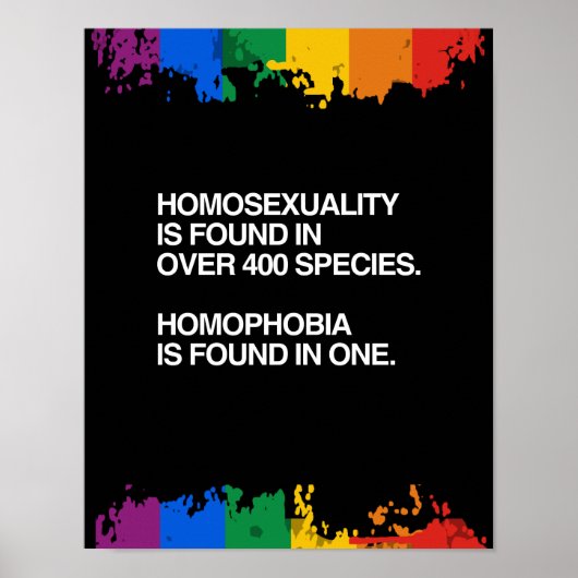 HOMOSEXULITEIT WORDT GEVONDEN BIJ 400 SOORTEN POSTER (Voorkant)