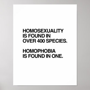 HOMOSEXULITEIT WORDT GEVONDEN BIJ 400 SOORTEN POSTER